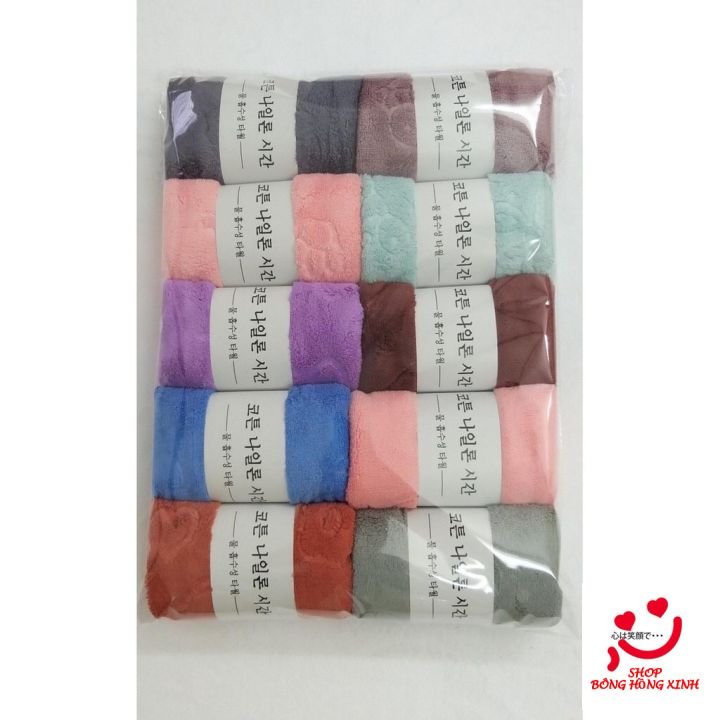 Khăn mặt lông cừu Hàn Quốc - Mềm mịn, thấm hút