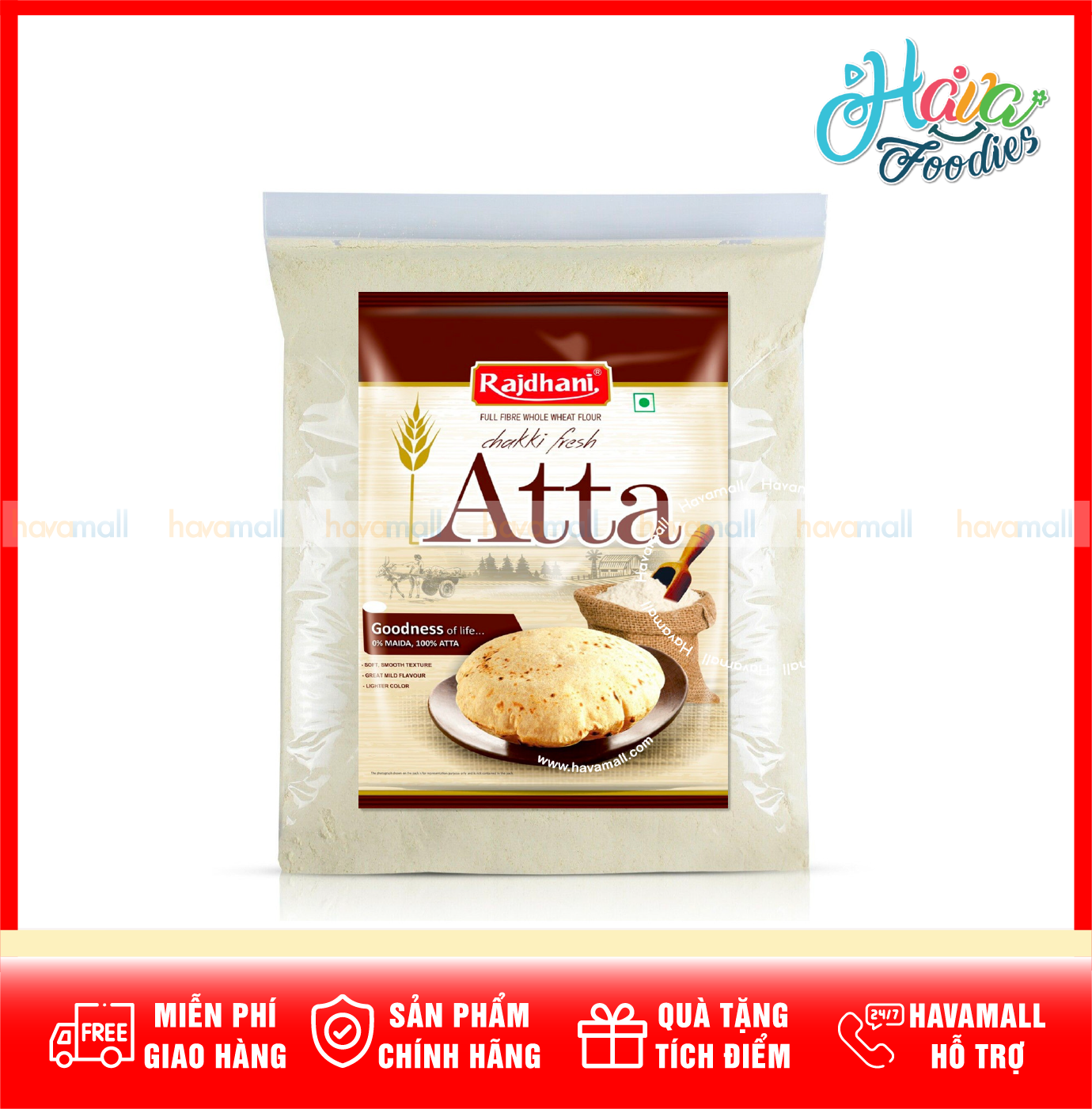 Bột Mì Nguyên Cám Atta 1kg