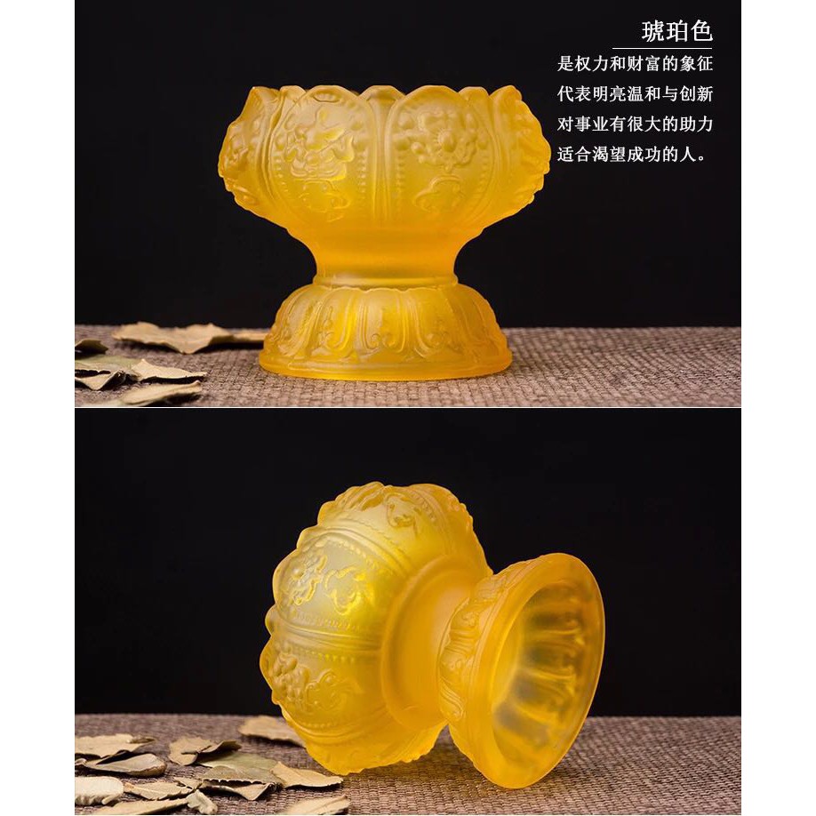 ĐẾ NẾN HOA SEN THỦY LƯU LY TO