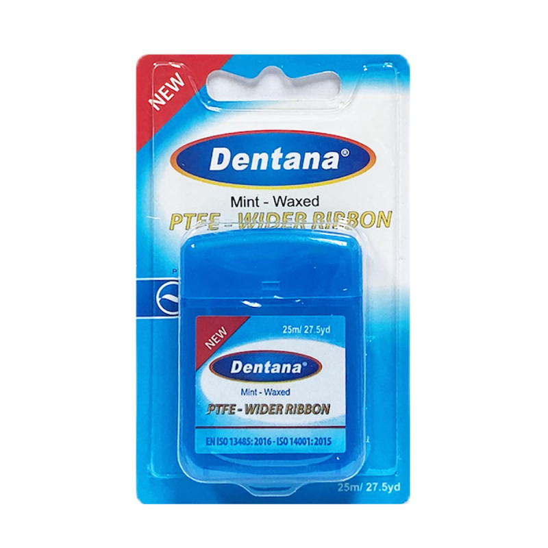 Chỉ nha khoa Dentana đơn sợi cuộn dài 25m hương bạc hà - vỉ 1 cuộn - giúp vệ sinh răng miệng sạch sẽ cho gia đình