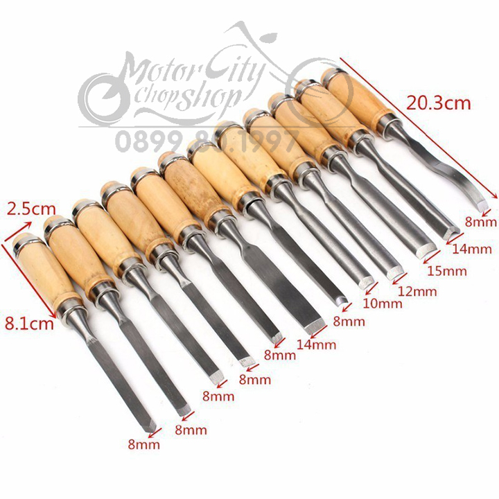 Bộ đục gỗ 12 cây cao cấp tiện dụng