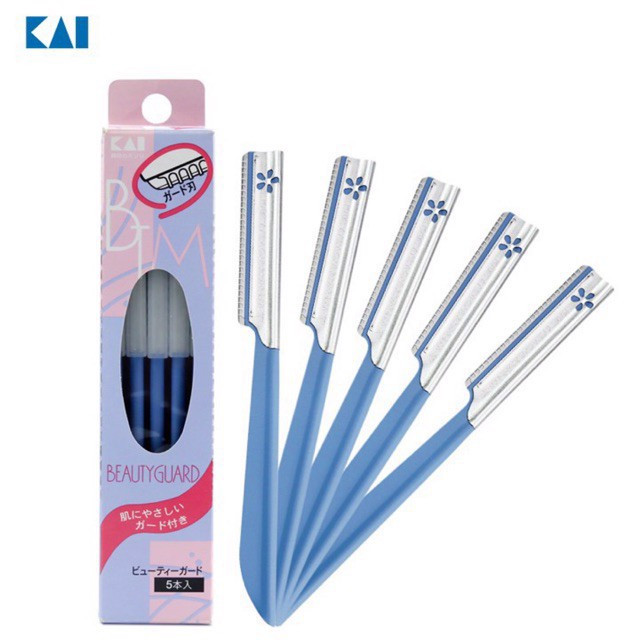 Set 5 dao cạo cho nữ KAI, có lớp bảo vệ, hàng Nhật