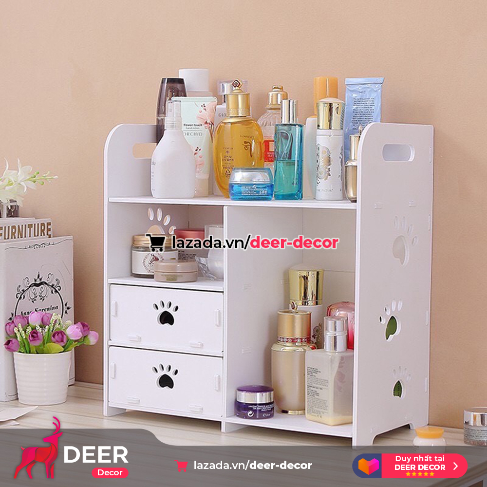Cabinet for cosmetic motifs paw dog-deer decor