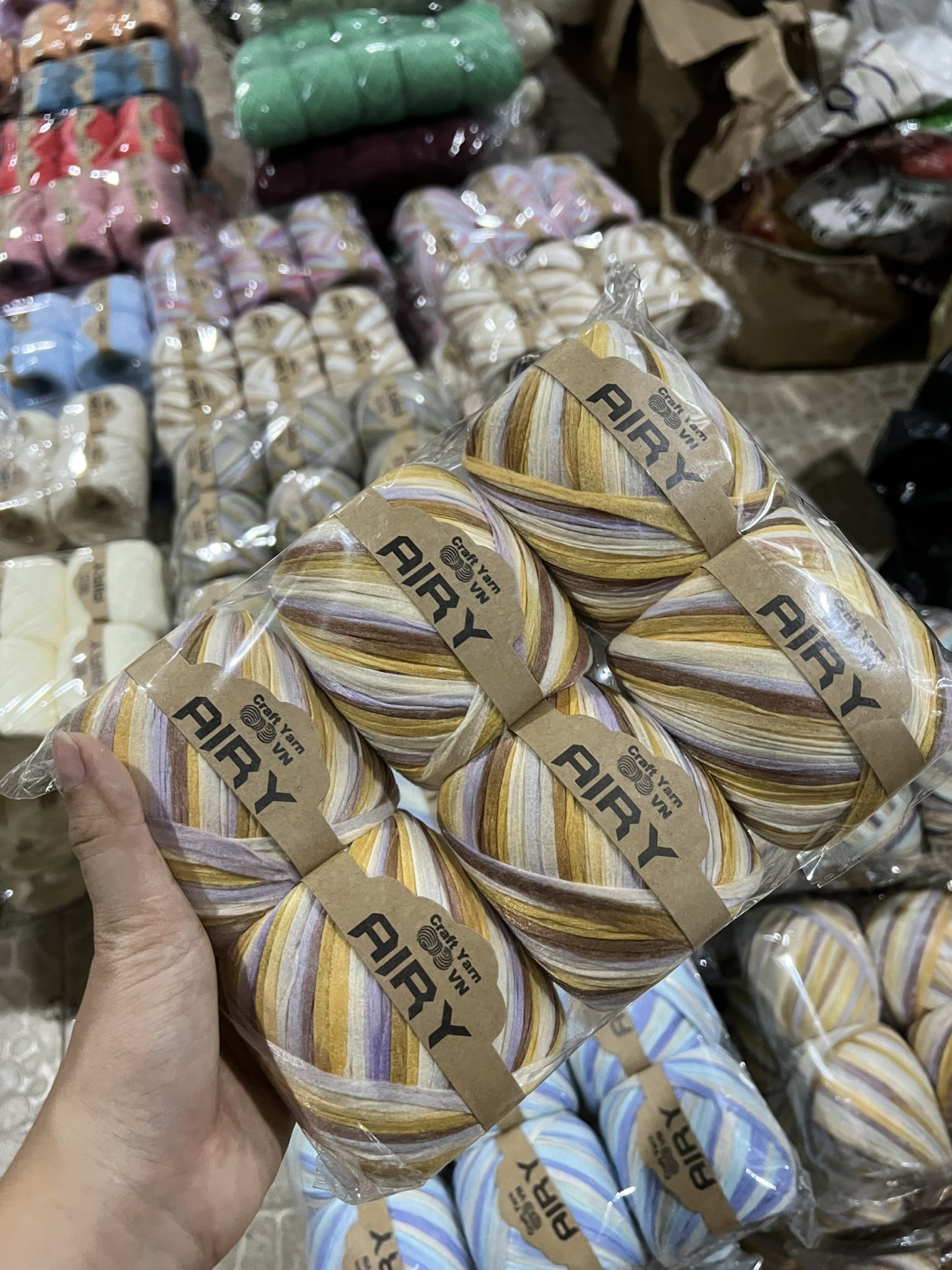 Sợi Airy loang 45gram/ cuộn ~100 mét