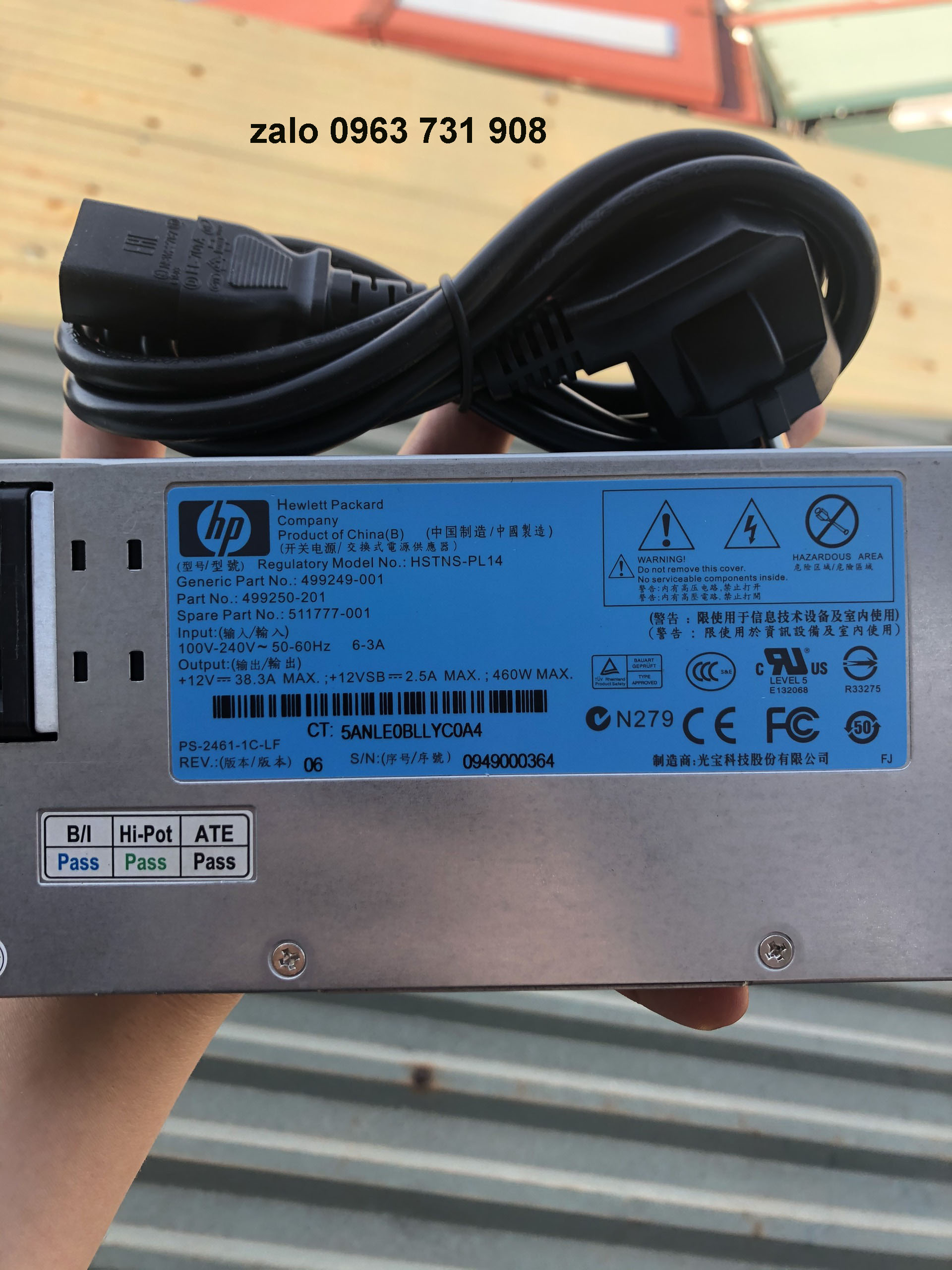 Bộ nguồn hp 12v 38,3a 460w loại tốt hàng cao cấp