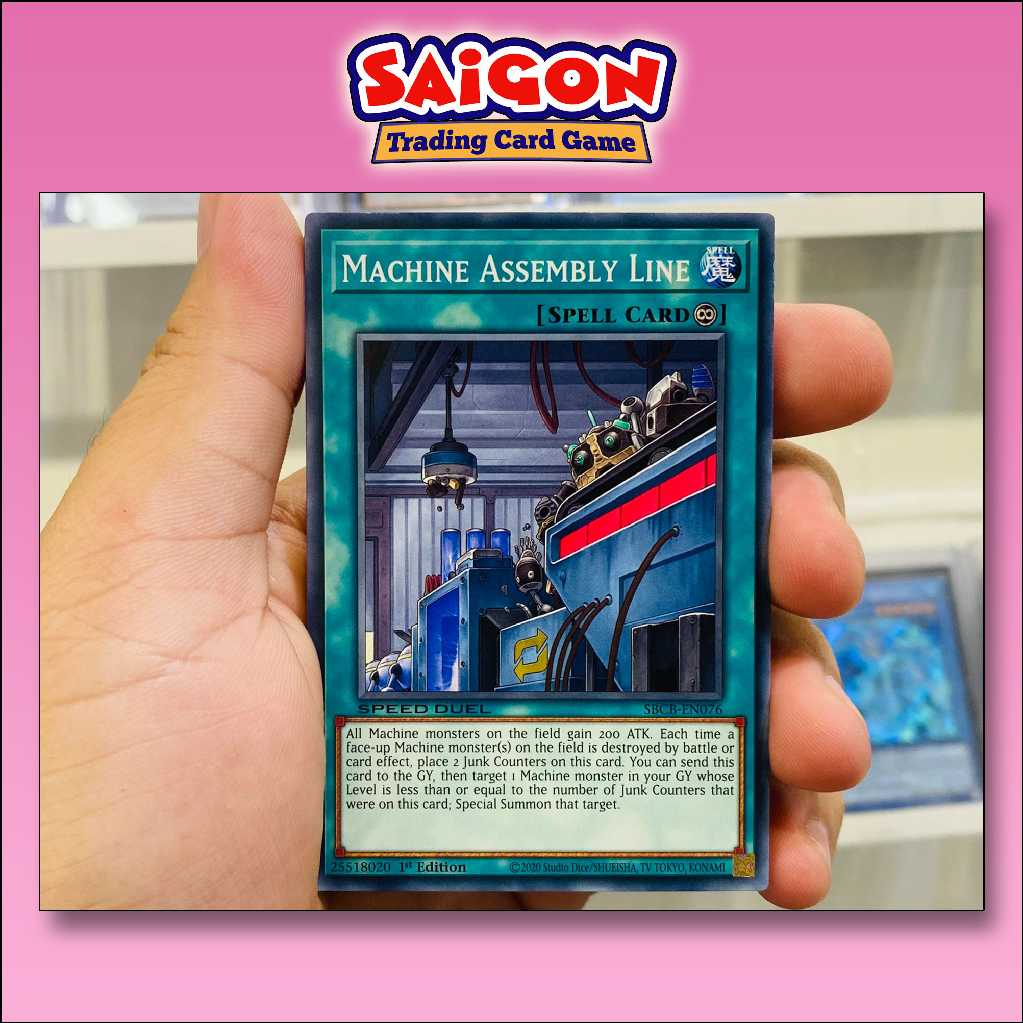 Thẻ bài yugioh mã sbcb-en076 - machine assembly line - common - 1st edition