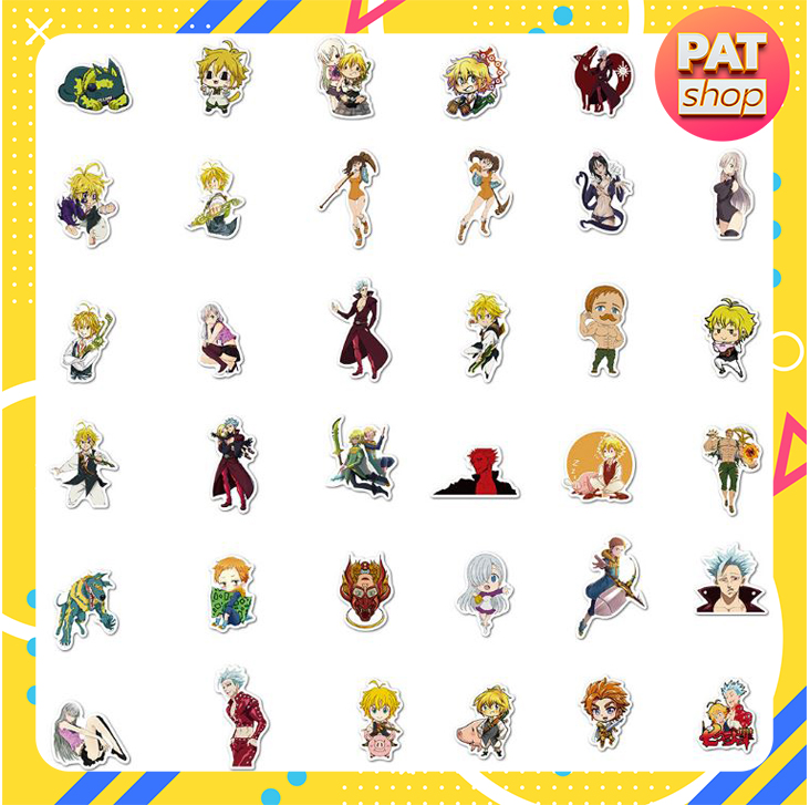 [HCM] Sticker PVC BST Hình Anime Bảy Tỗi Lỗi Chết Người SevenDeadlySins #225