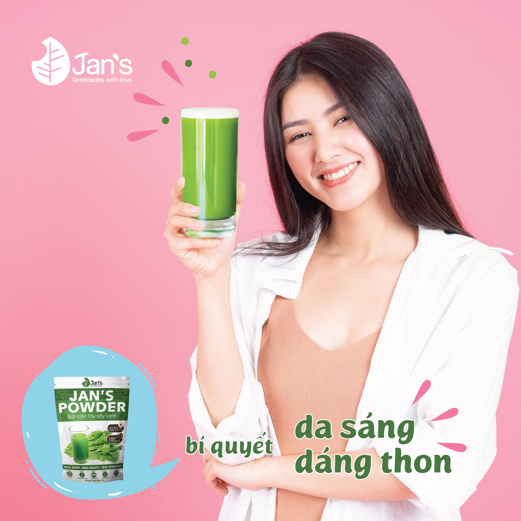Bột cần tây Jan's túi 20 gói 60gr