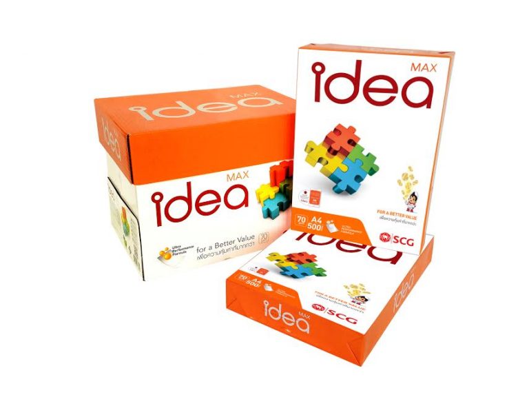 Thùng 5 ream Giấy in A4 Idea 70gsm Thái Lan ( 500 tờ/ream )