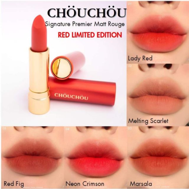 Son Thỏi Chou Chou Red Limited Edition lì