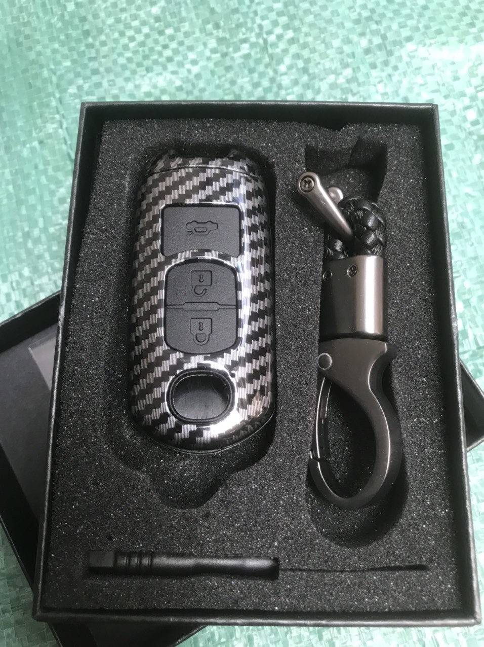 Ốp chìa khóa cacbon cho mazda 2, mazda 3, mazda 6, cx5, cx8