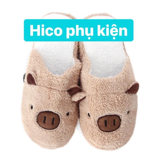 DÉP ĐI TRONG NHÀ BẮNG BÔNG HÌNH HEO VUI NHỘN
