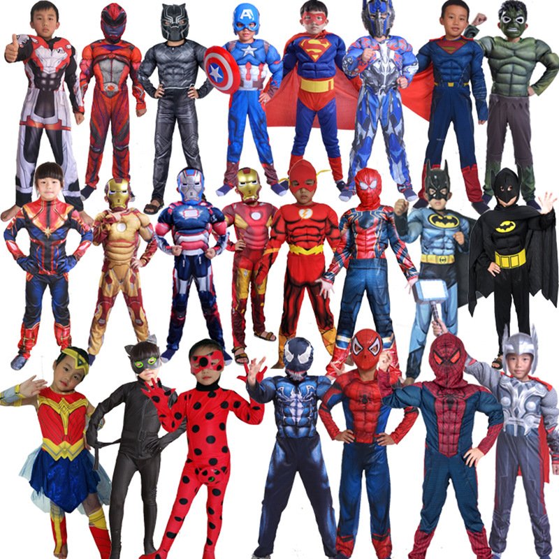 Bộ đồ hóa trang siêu nhân người dơi người nhện,các siêu anh hùng cho bé