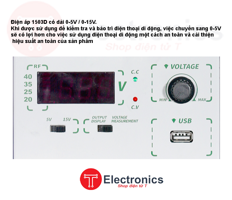 Máy Cấp Nguồn 15V/3A Yihua-1503D