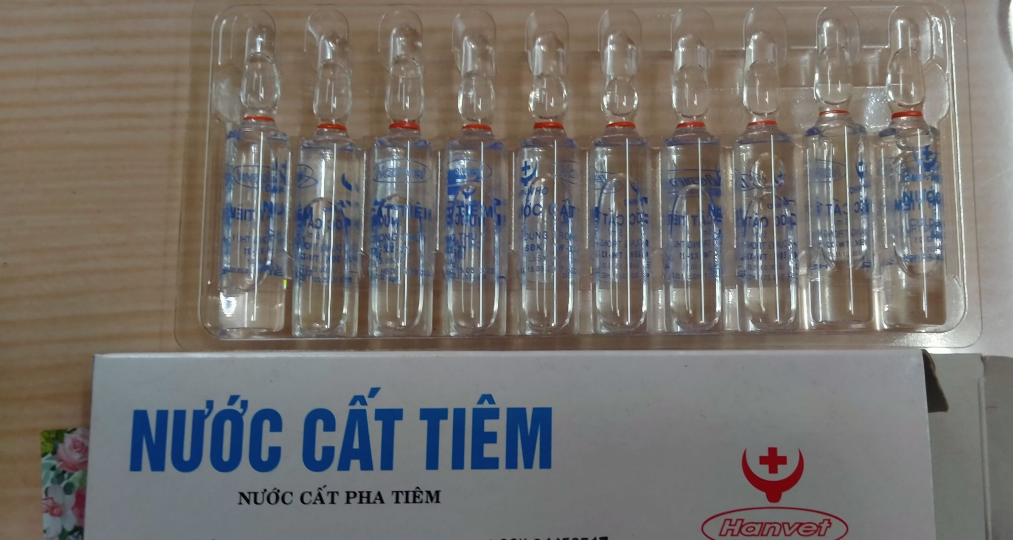nước cất pha tiêm thú 20ống 5ml