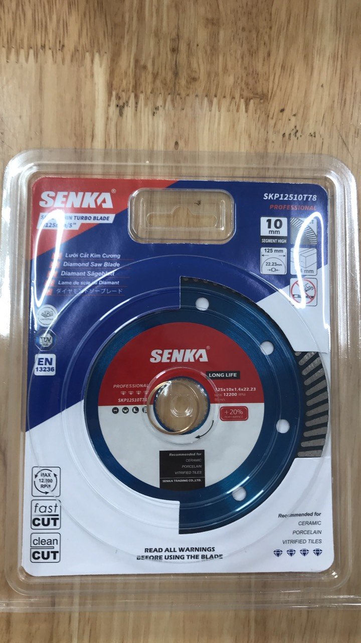 Lưỡi cắt gạch đa năng Senka 1T (105*10*1.2/20mm) (Gạch men bóng kính/Đá khối/Bê tông)