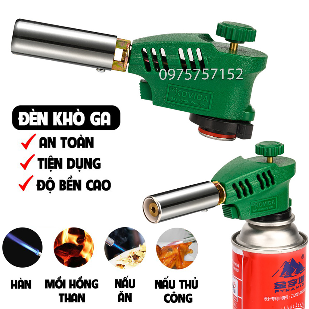 Đầu khò ga tự động đánh lửa KOVICA Korea Hàn Quốc, đèn khò lửa sử dụng cho bình gas mini có mồi lửa, khò lửa bình ga an toàn cao, tiện dụng, chất lượng bền bỉ, công suất lớn
