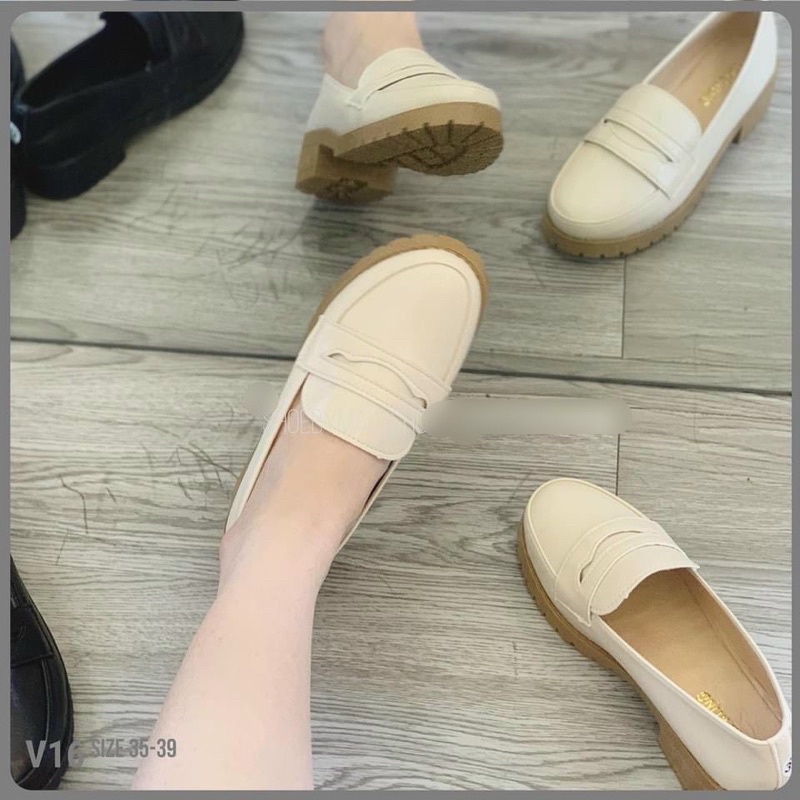 Có sẵn: Giày đốc trơn phong cách Hàn đế 3cm form chuẩn -lamlam868