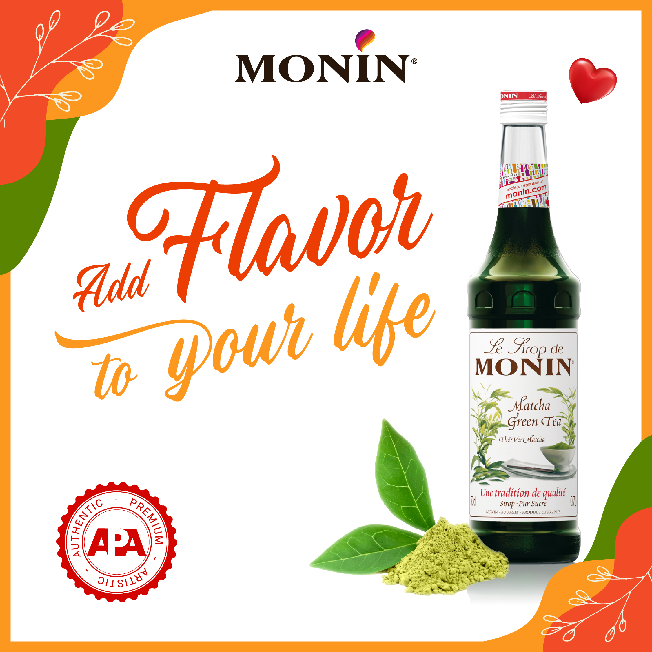 Siro Trà Xanh MONIN - 700ML
