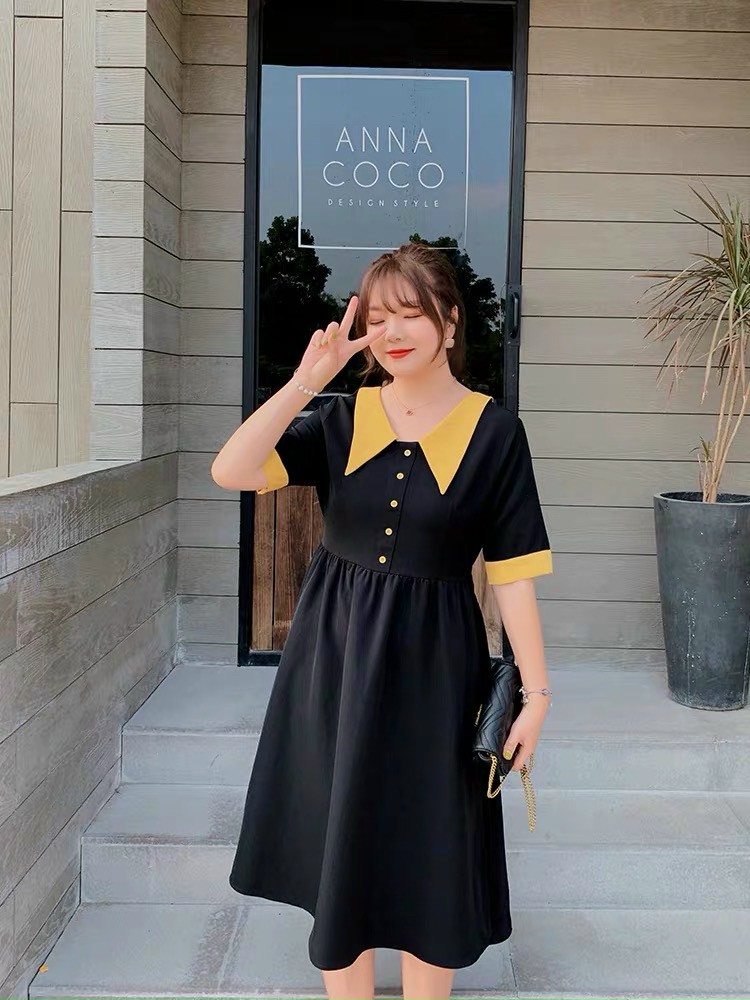ĐẦM CỔ VÀNG BABYDOLL HACK DÁNG XINH !!