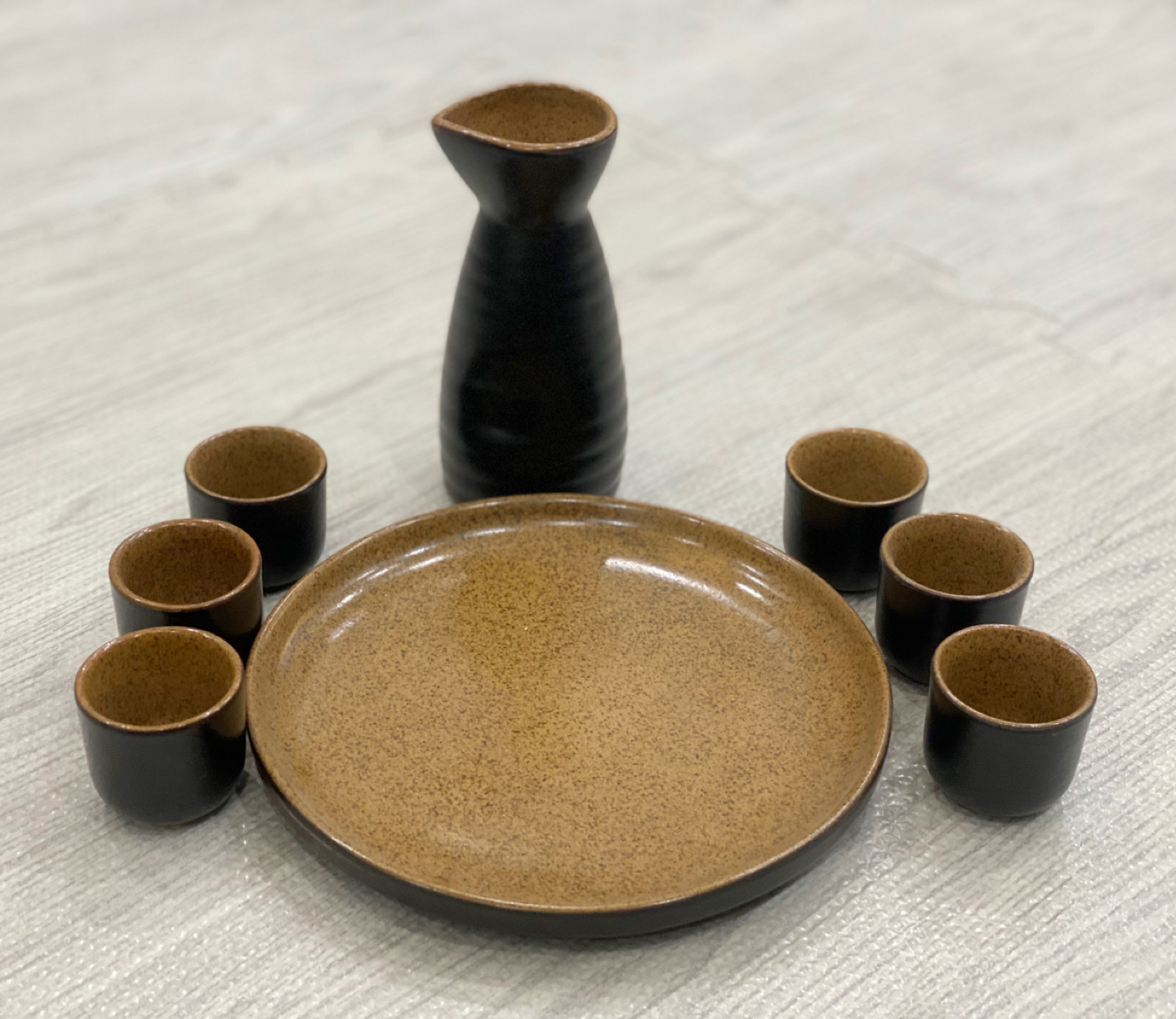 Bộ Bình Rượu Sake Phong Cách Nhật Bản Men Gốm Bát Tràng