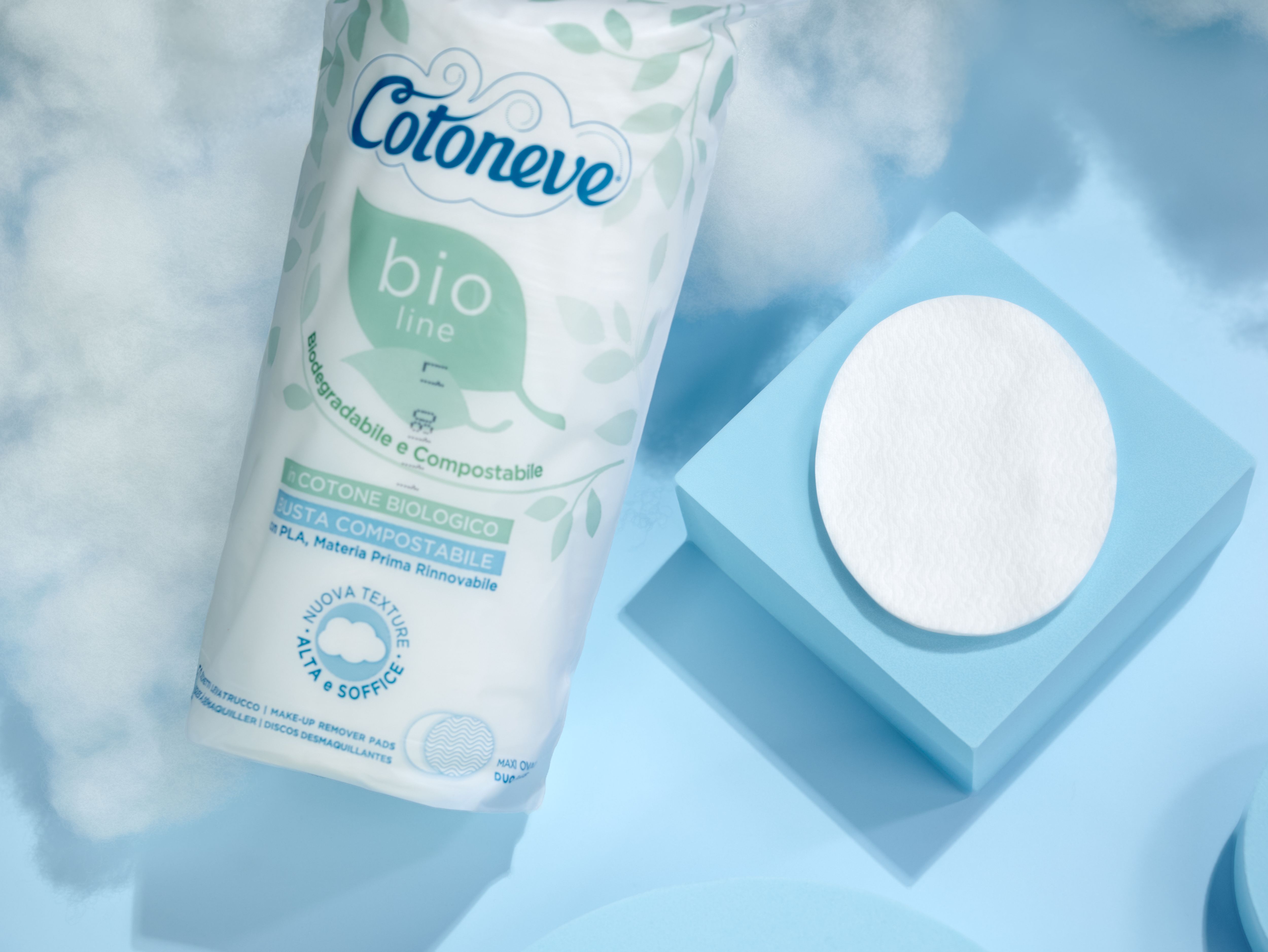 Bông Tẩy Trang Hữu Cơ Bio-Line 60 Miếng Cotoneve (Túi Sinh Học Tự Phân Hủy)
