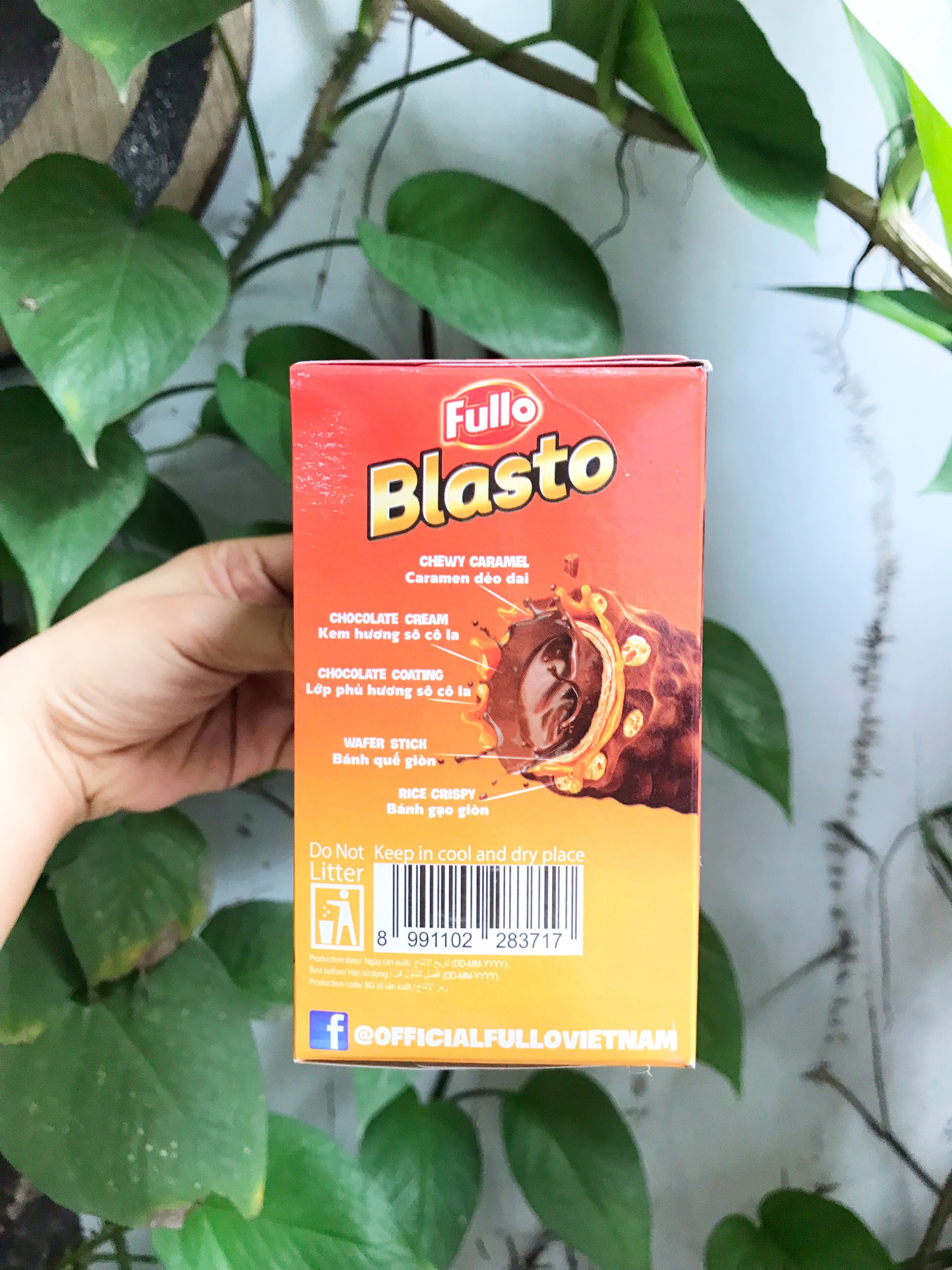 [ÍT ĐƯỜNG] Bánh Xốp Sôcôla Fullo Blasto Less Sugar (Hộp 12 cái)