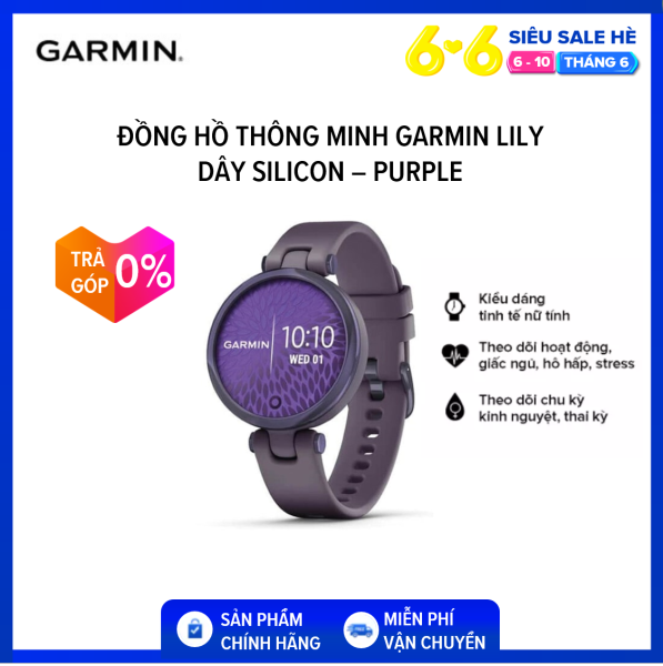 VOUCHER 300K | Đồng hồ thông minh Garmin Lily dây silicone - Hàng chính hãng
