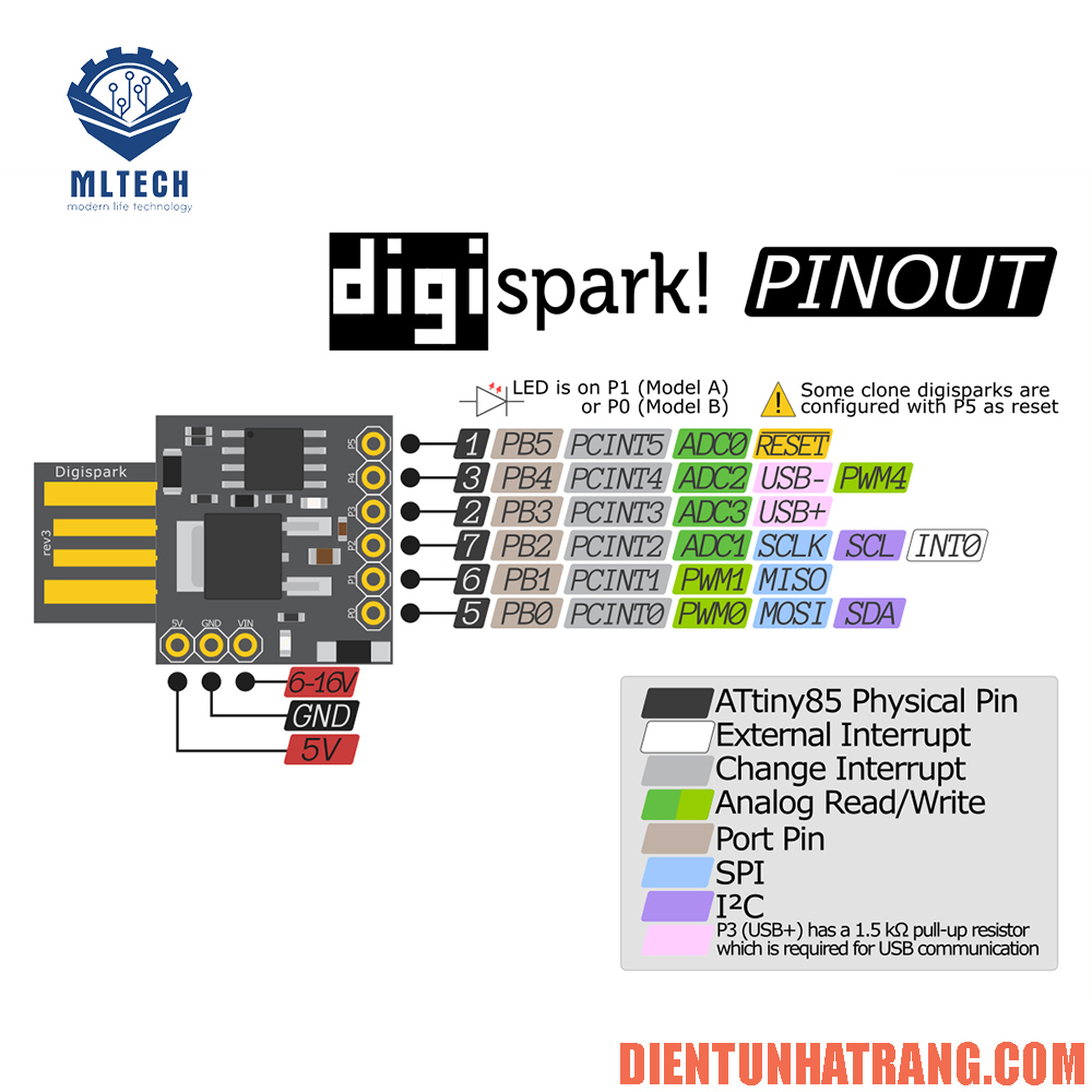 Arduino Digispark Attiny85 USB
