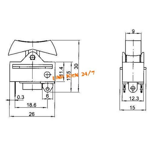 CÔNG TẮC MÁY SẤY TÓC 10A-250V