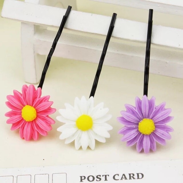 Set 4 Tóc HOA SỨ Kẹp Tóc -Loại Lớn:8cm ,Phụ Kiện Tóc Phong Cách Hawai