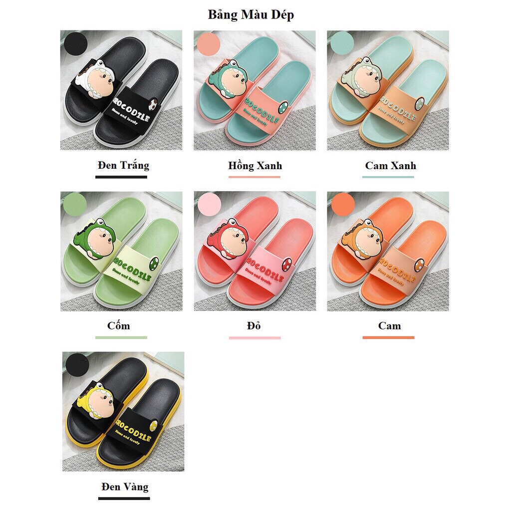 Dép Quai Ngang Cá Sấu Croco Unisex Cao Su Siêu Mềm