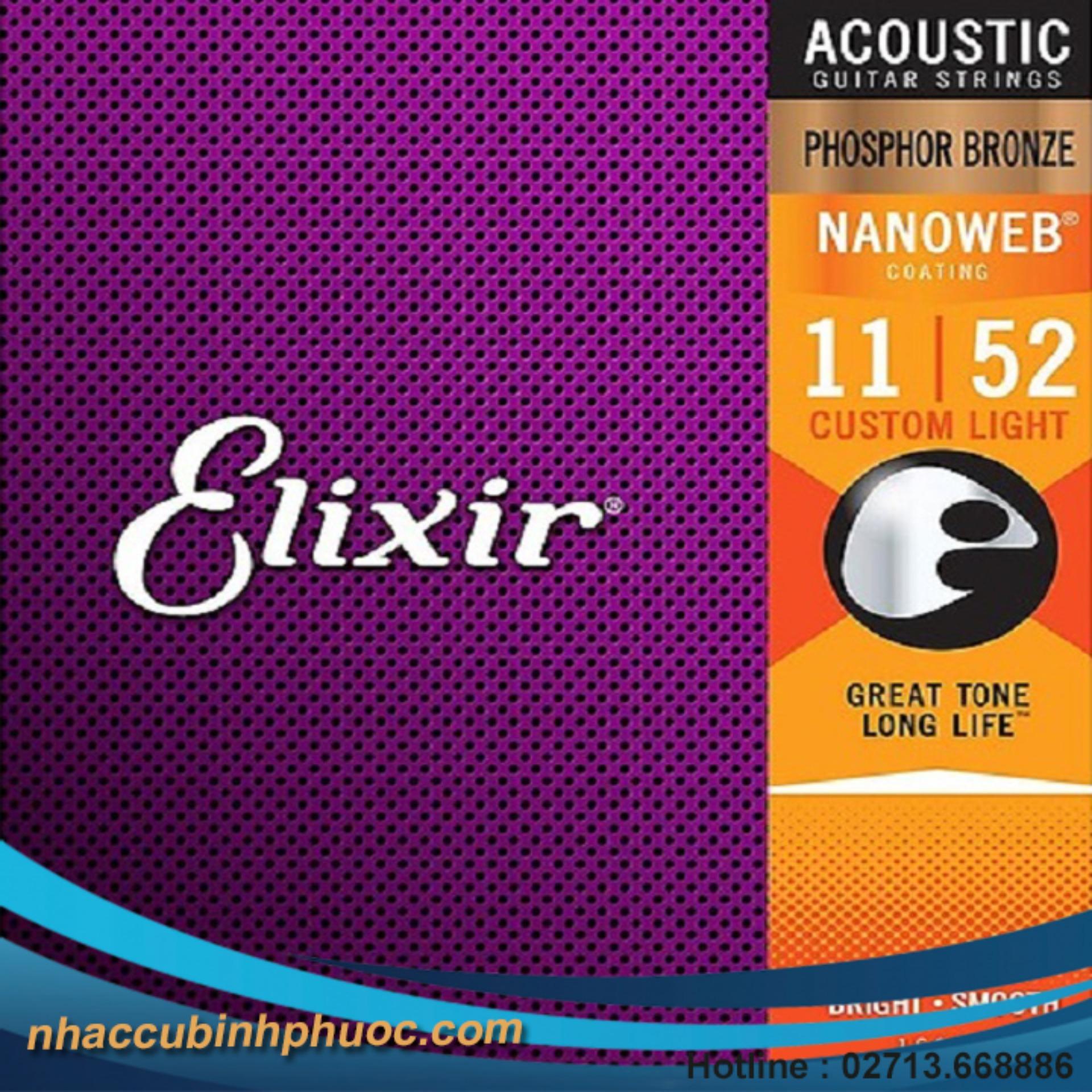 Bộ dây đàn guitar thùng Elixir size11/52 (Bộ)