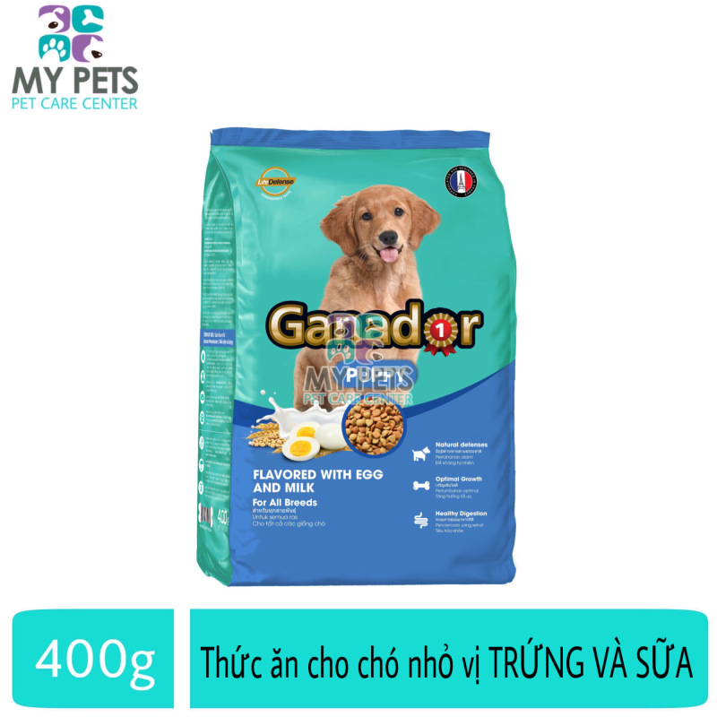 Thức ăn cho chó nhỏ hương vị trứng và sữa Ganador puppy Flavored With Egg And Milk - Gói 400g