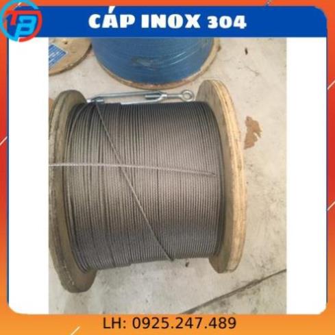 10 mét Cáp inox 304 (1,5 ly, 2 ly, 3 ly, 4 ly) CÁP THÉP Thái Bình Vina