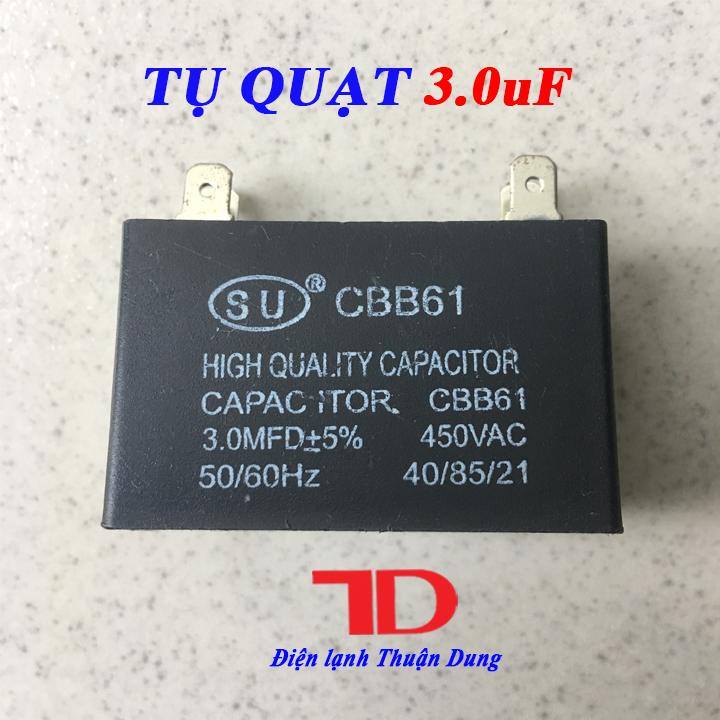 Tụ Quạt 3.0uF, Tụ điện dùng cho quạt máy điều hòa