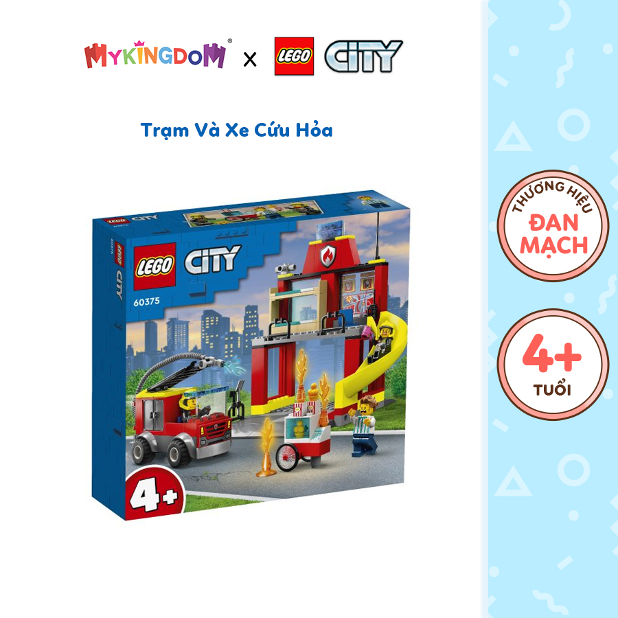 Đồ chơi lắp ráp lego city trạm và xe cứu hỏa 60375