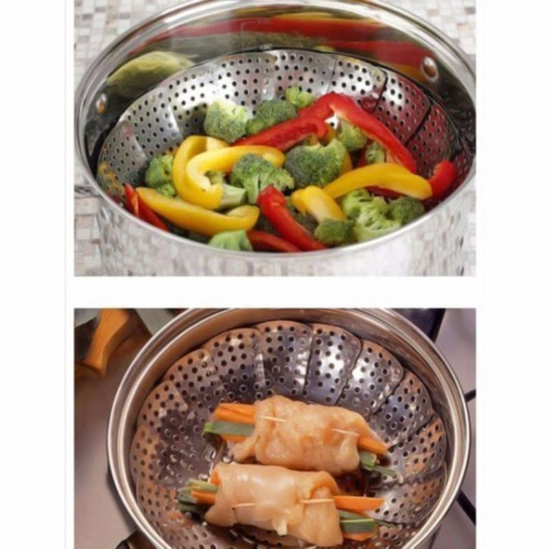Xửng hấp Inox Gấp Gọn