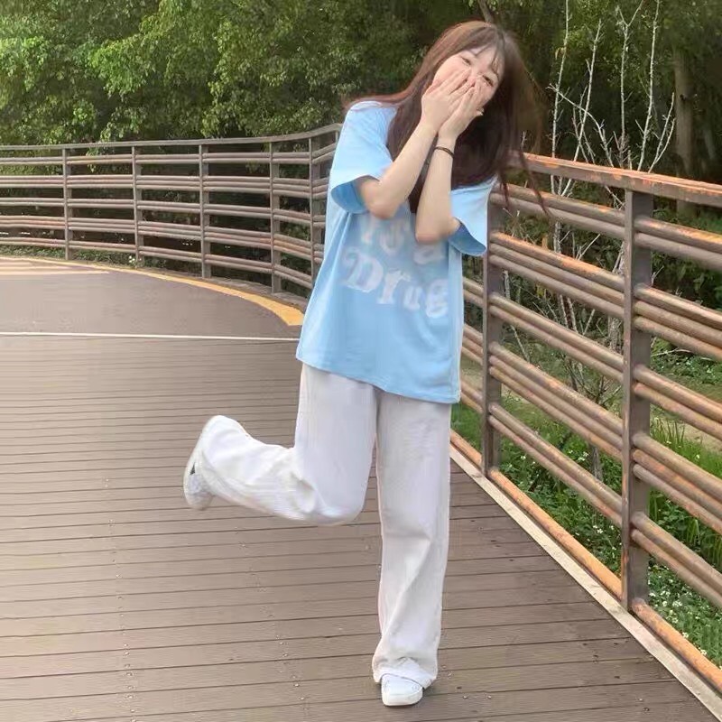 Sét áo im not drunk kèm quần kẻ trắng