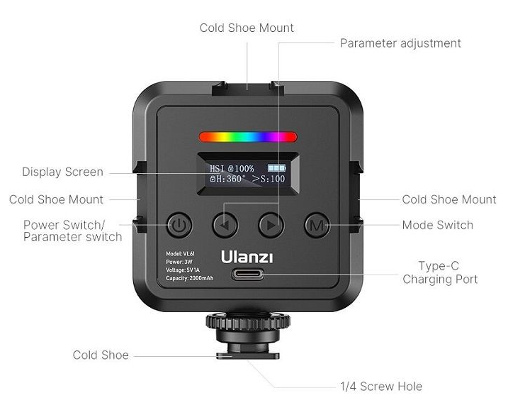 Đèn led Ulanzi VL61 RGB
