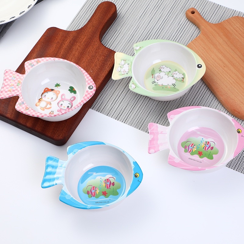 [Hoàn tiền 6%] Bát nhựa ăn dặm hình con cá cho bé ăn dặm - E58