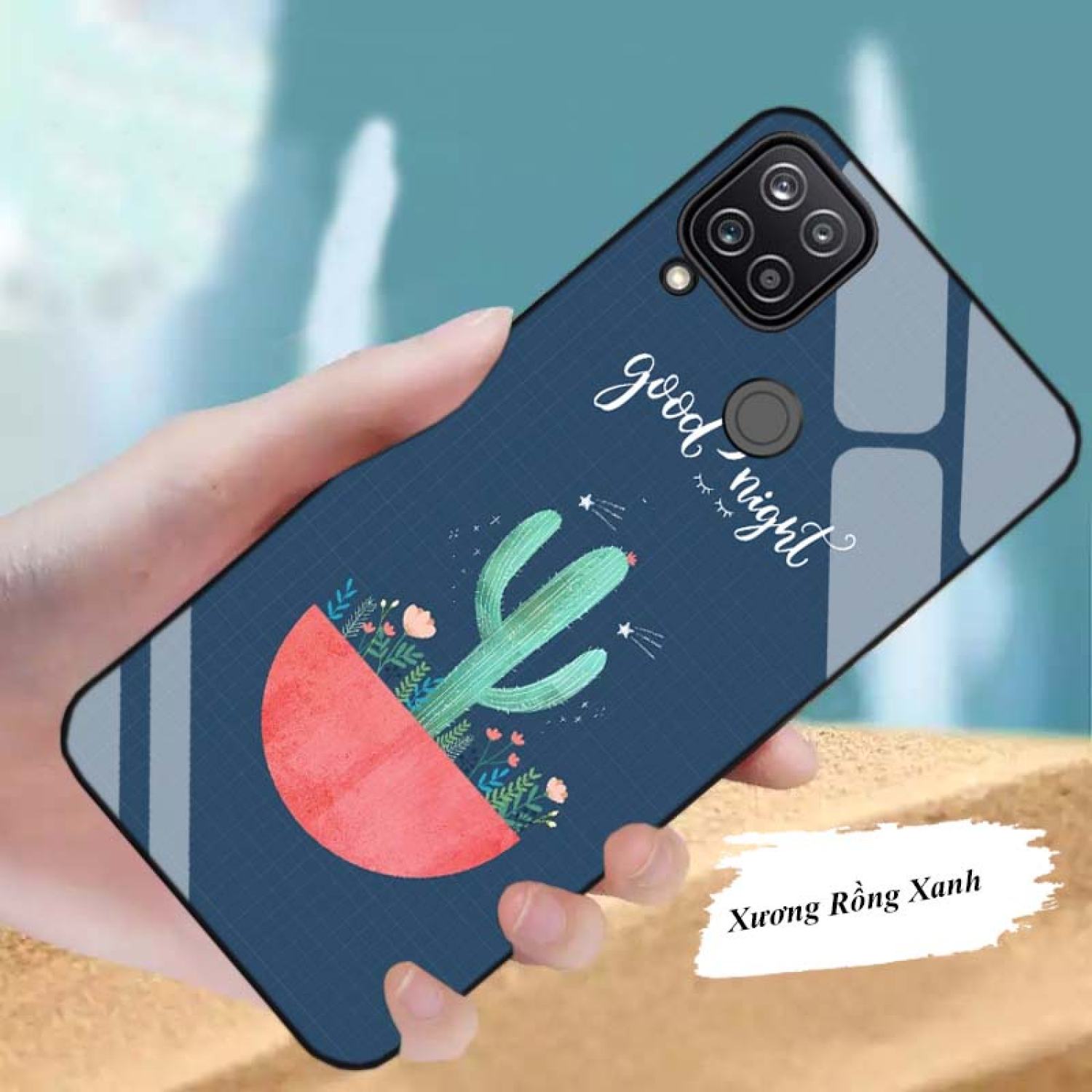 Ốp Lưng Realme C12, Realme C15 Mặt kính cường lực Cao Cấp, Sang Trọng thiết kế Độc Quyền