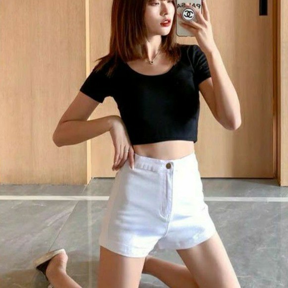 Quần sort kaki lật lai lưng cao KHÔNG TÚI 😆