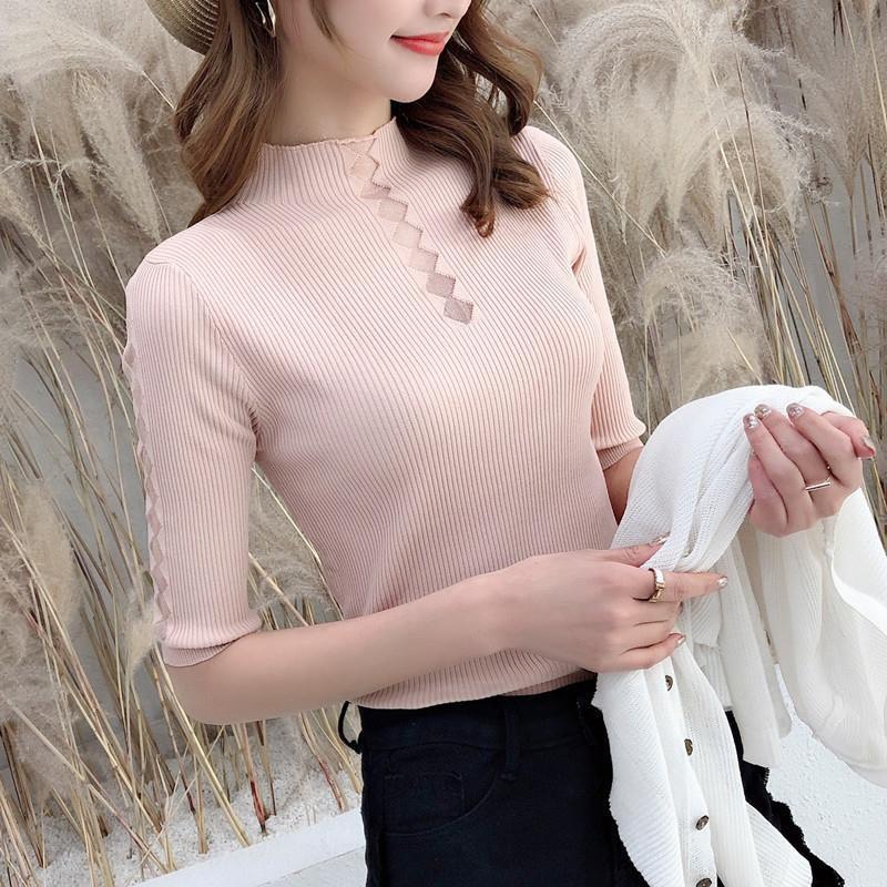 Áo len phối ren tay lỡ