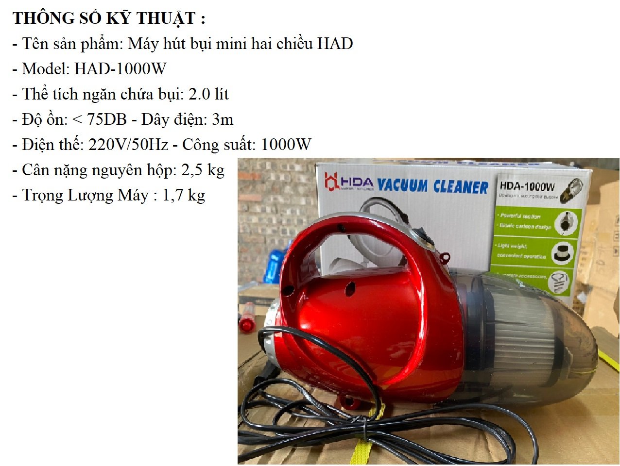MÁY HÚT BỤI MINI CẦM TAY 2 CHIỀU VACUUM