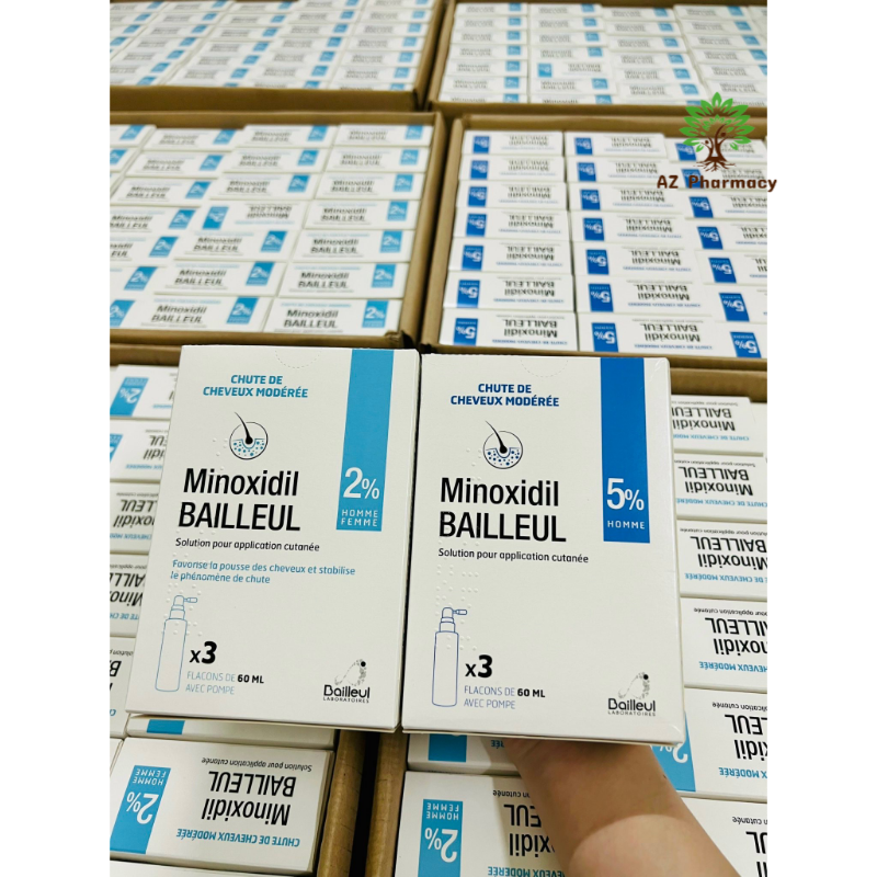 Xịt mọc tóc Minoxidil 2% và 5% Bailleu