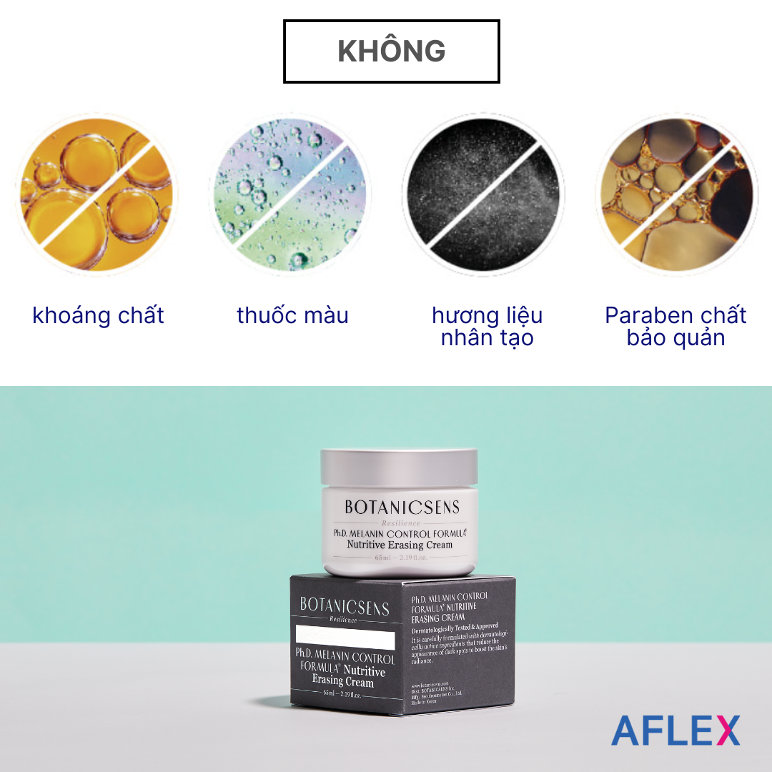 Kem dưỡng trắng da, mờ thâm nám BOTANICSENS Nutritive Erasing Cream