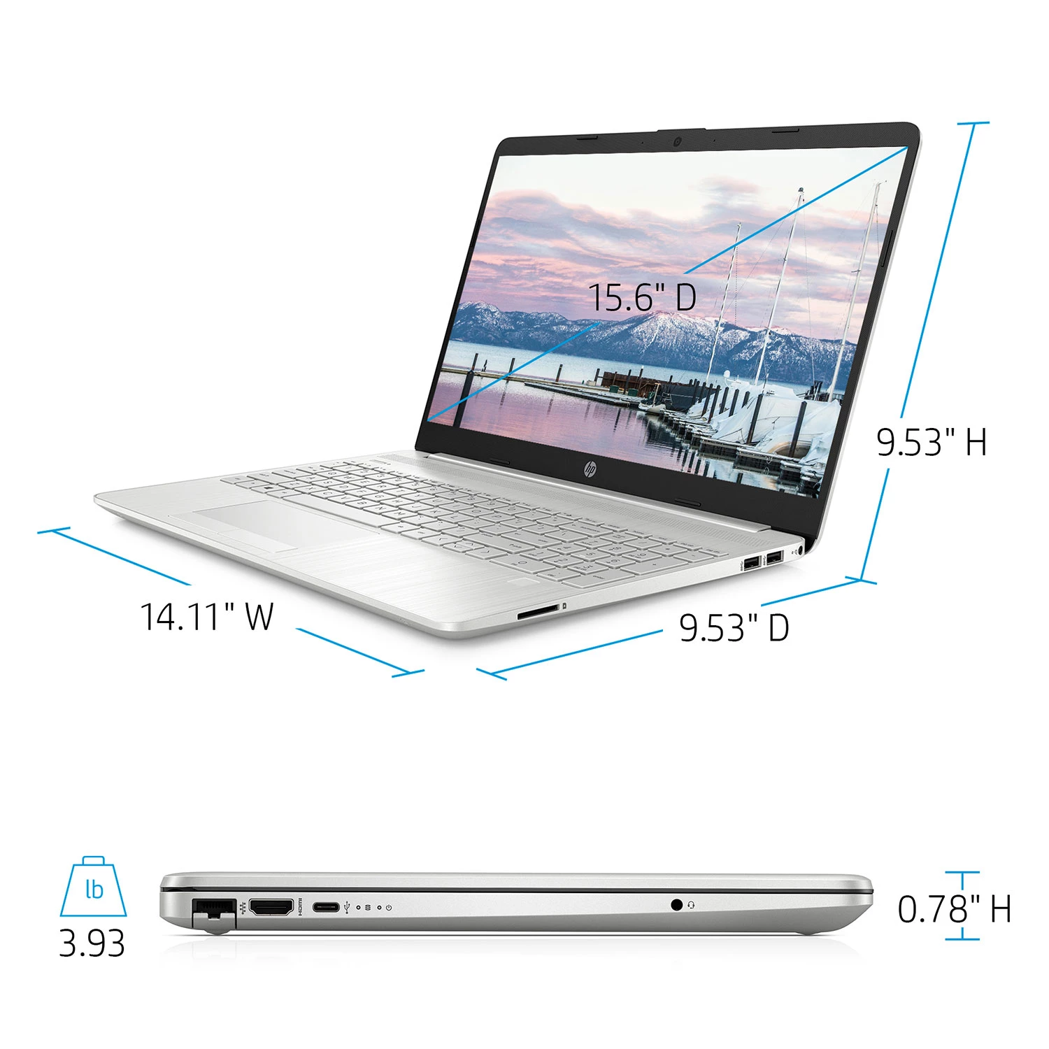 HP 15.6" Full HD (1920 x 1080) Laptop - AMD Ryzen 5