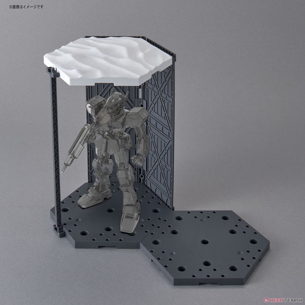 [Hoàn Tiền 10%]Mô hình lắp ráp giá đỡ trưng bày CUSTOMIZE SCENE BASE (SNOWFIELD Ver.) 03 Bandai