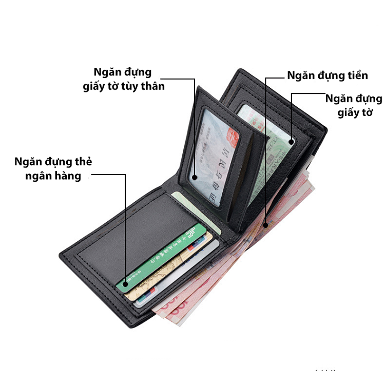 Ví Nam Da Bò Cao Cấp VD03 Kiểu Ngang Siêu Bền
